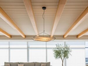 modern room without ceiling