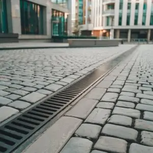 system drenażu przy kostce brukowej
