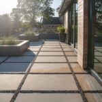 taras z deskami i fugą