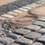 warstwy żwiru i piasku pod kostkę